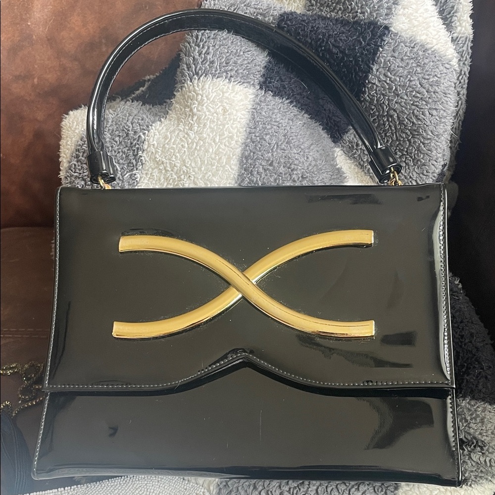 Vintage patent leather Crown Lewis handbag